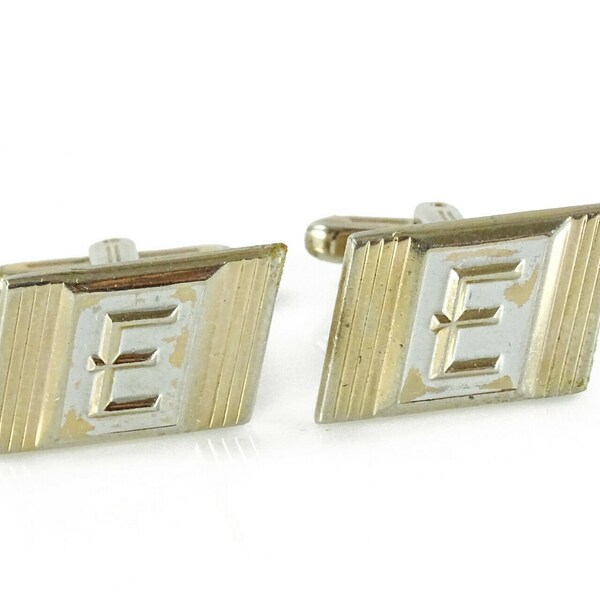 Hickok Vintage Letter E Initial Cufflinks