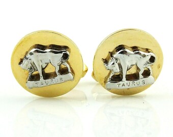 Taurus Zodiac Jewelry Taurus cufflinks Taurus Zodiac Sign cufflinks,