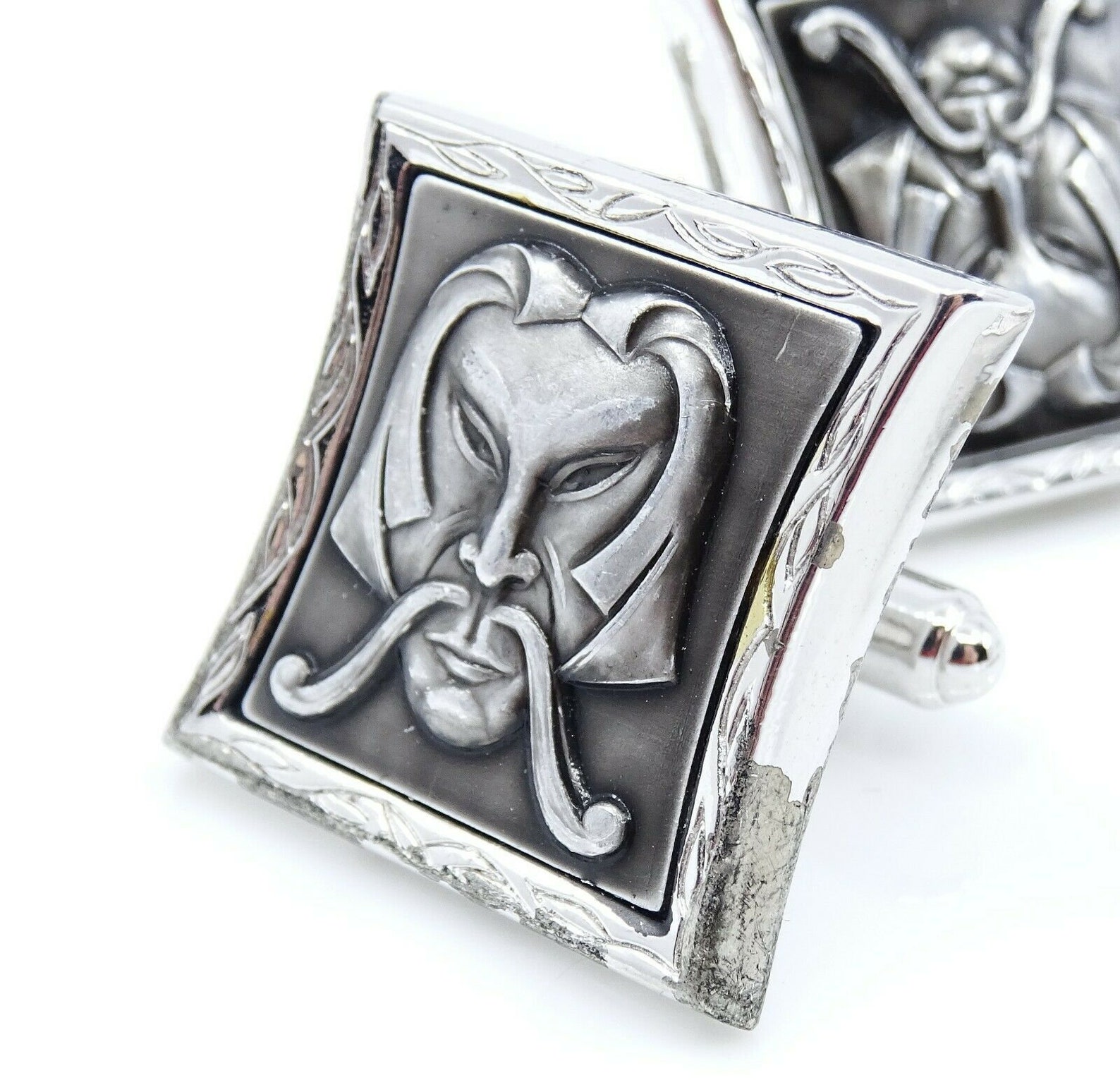 Hickok Vintage Cufflinks Set W Tie Clip Bar Asian Man Ethnic Etsy