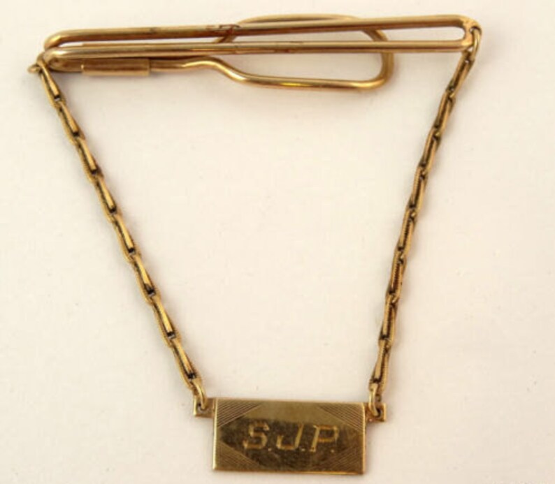 Letters SJP Initials Monogram Jewelry Vintage Chain Swank