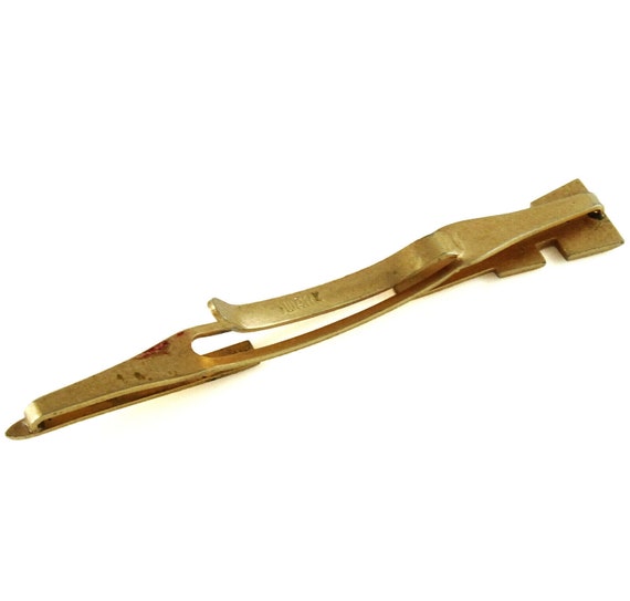 Swank Letter H Initial Vintage Tie Clip Bar 1940s… - image 2