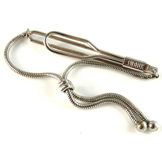 Swank Vintage Tie Chain Adjustable Lariat Style S… - image 2