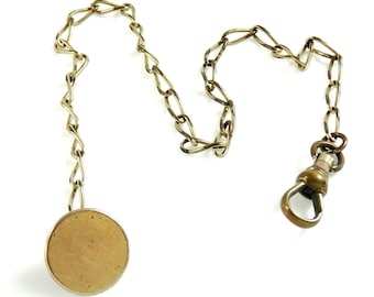 Antique Mens Pocket Watch Chain Marked MD