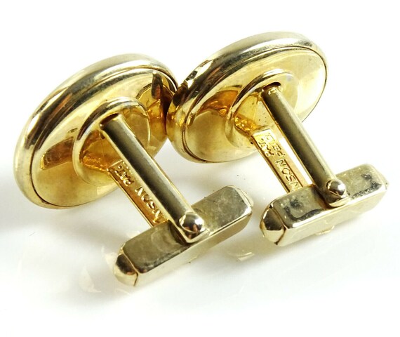 Anson Vintage 1940s 50s Cufflinks Angled Backs Go… - image 4