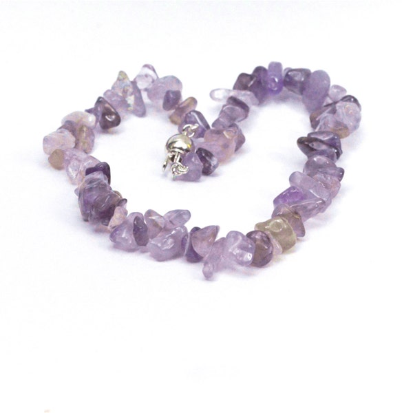 Amethyst bracelet/anklet tumbled natural amethyst,large bracelet,medium size anklet, purple amethyst natural stones sterling silver catch.