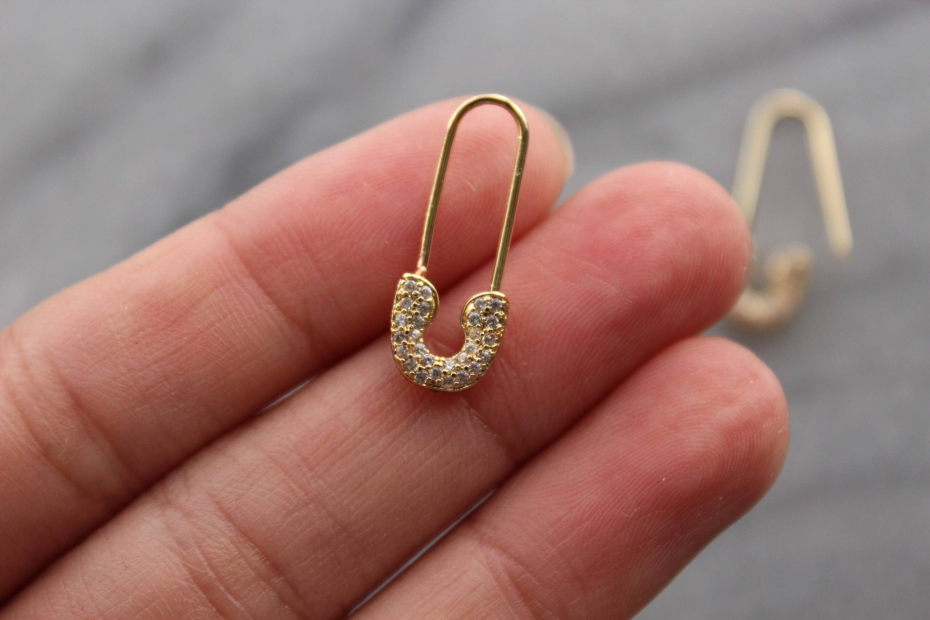 Large Safety Pin Earring