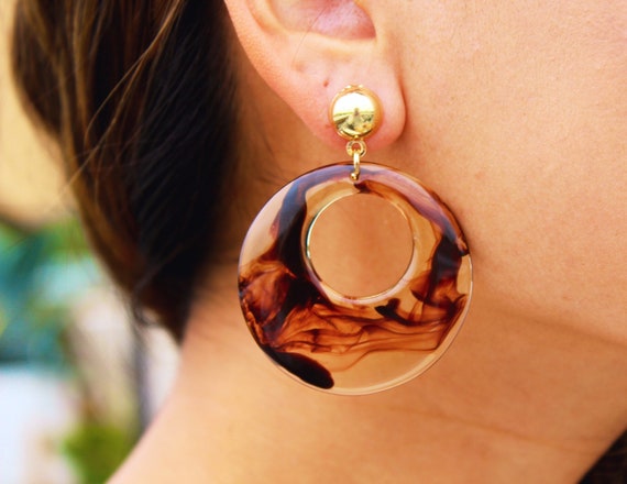 Circle Resin Earrings