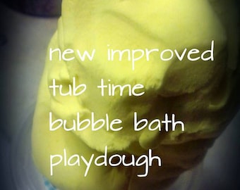 Atomic Balm tub time bubble-bath play-dough recipe the reusable playdough  that you play with in the tub lusciously FUN