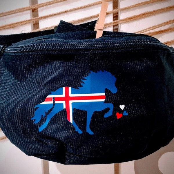 Hip-Bag mit Islandpferd, Tölter, Tasche mit Isländer, Hüfttasche, Bauchtasche