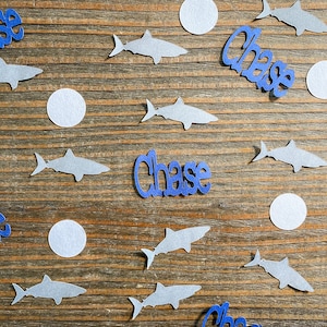 Personalized Shark Party Confetti
