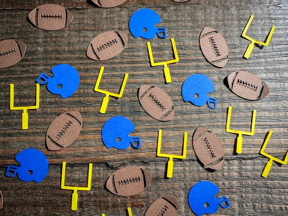 Football Party Confetti: Helmets, Goal Posts, Tailgate Decor