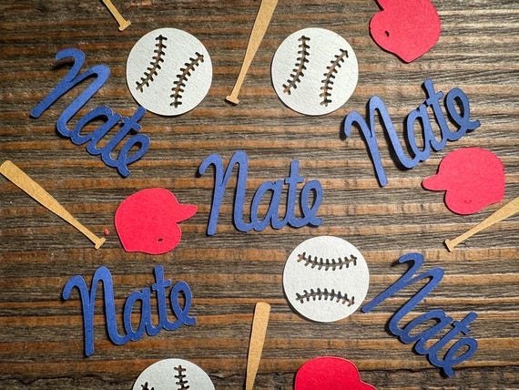 Personalized Baseball Party Confetti
