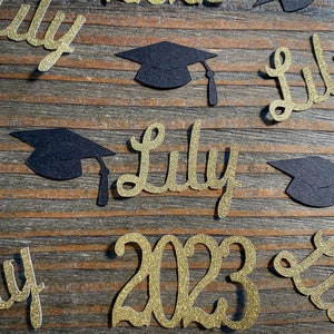 Personalized Gold 2024 Graduation Confetti image 2