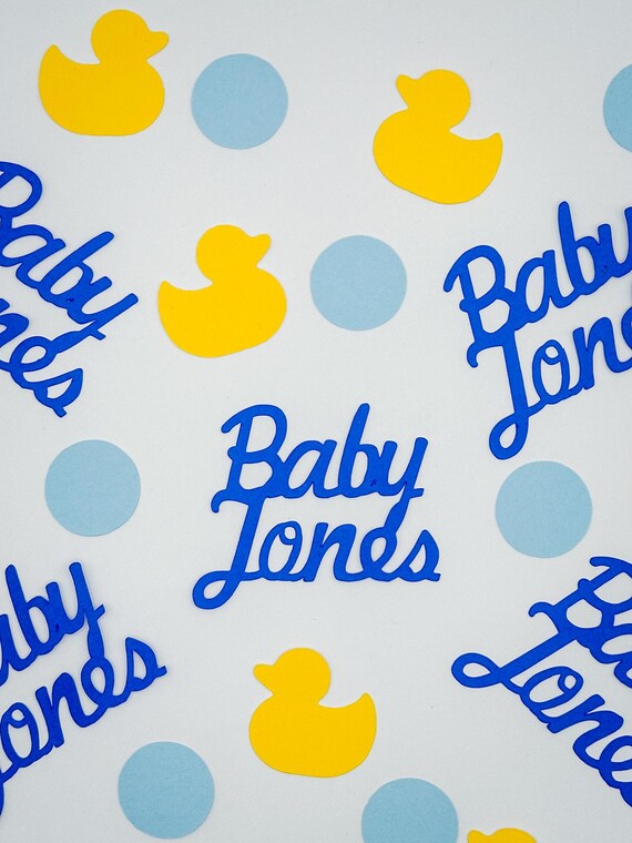 Personalized Rubber Ducky Baby Shower Confetti – Custom Table Decorations