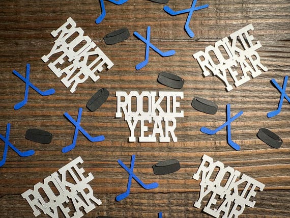 Hockey Rookie Year First Birthday Confetti – Custom Colors, 100 Pieces