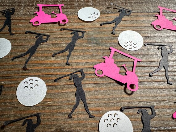 Golf Party Female Golfer Confetti