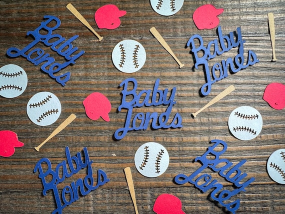 Personalized Baseball Baby Shower Confetti