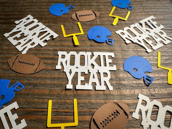 Football Rookie Year First Birthday Confetti – Custom Colors, 100 Pieces