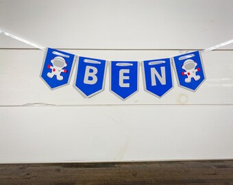 Personalized Astronaut Birthday Party Name Banner