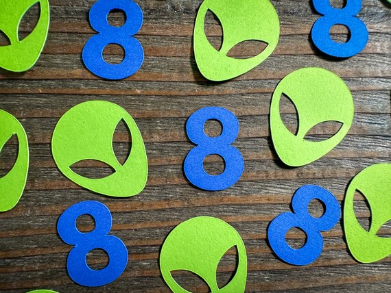 Personalized Age Alien Party Confetti