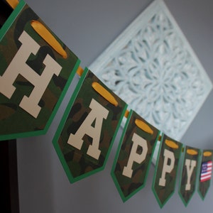 Army Birthday Party Banner