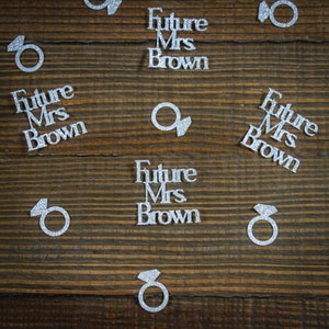 Future Mrs personalized engagement and wedding confetti