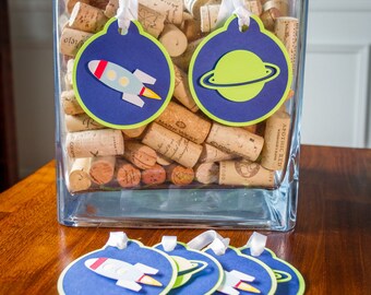 Space Birthday Favor Tags