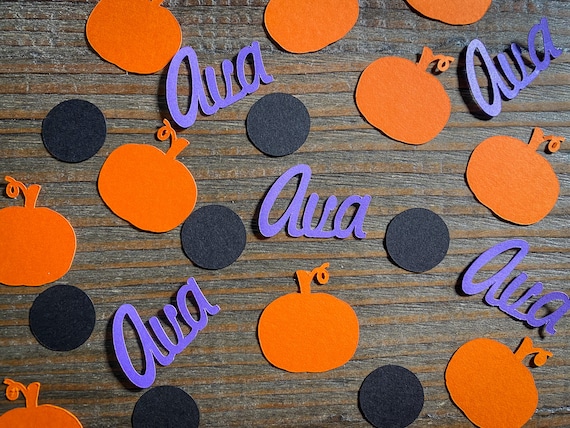 Personalized Halloween Birthday Party Confetti