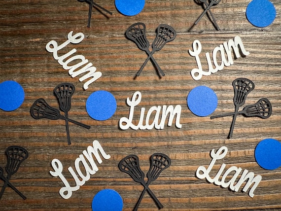 Personalized Name Lacrosse Confetti - Custom Colors, 100 Pieces