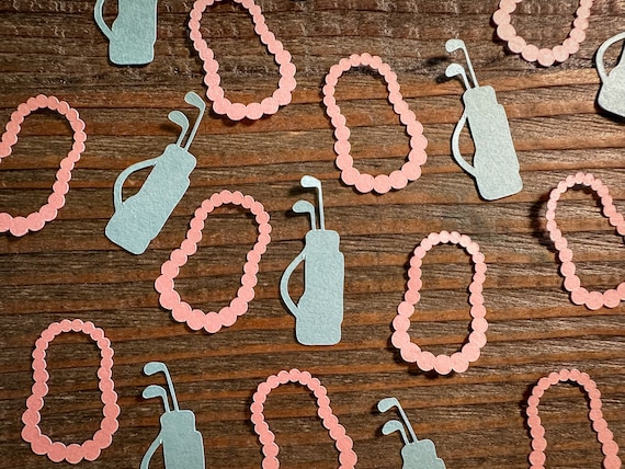 Putters or Pearls Golf Gender Reveal Party Confetti
