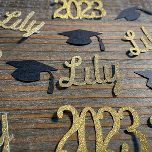 Personalized Gold 2024 Graduation Confetti image 3