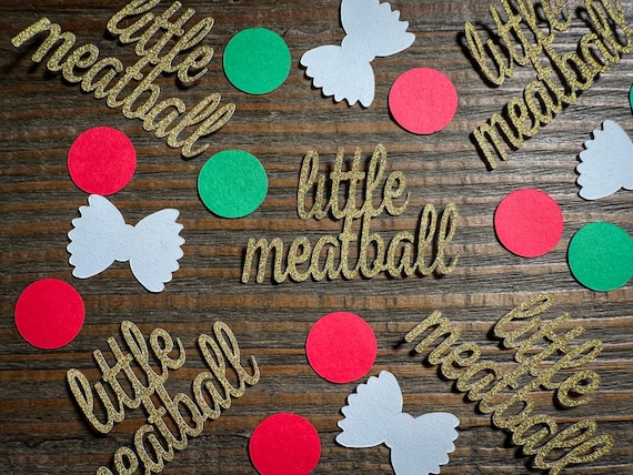 Little Meatball Confetti – Baby Shower & Birthday Party Table Scatter