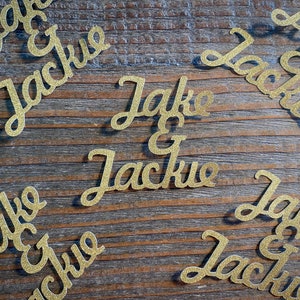 Coriandoli personalizzati in oro con due nomi