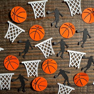 Confettis de basket-ball avec découpe pour joueur