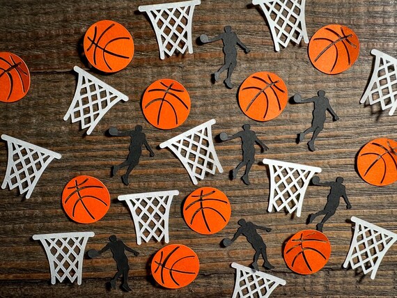 Basketball Party Confetti with Player Cutout