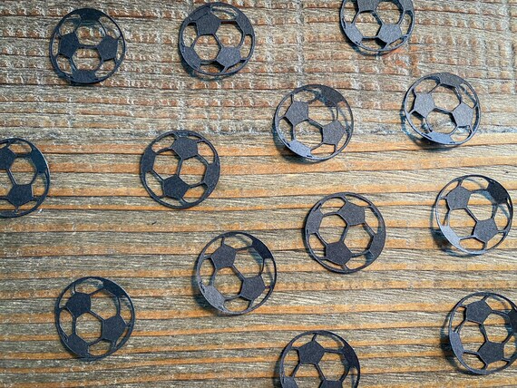 Black Soccer Ball Soccer Party Confetti