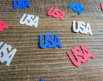 Patriotic USA 4th of July and Military Confetti