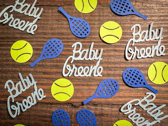 Personalized Tennis Baby Shower Confetti