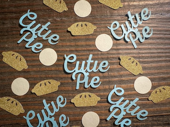 Light Blue Cutie Pie Baby Shower Birthday Party Confetti - 100 Pieces