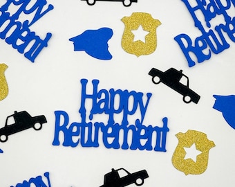 Police Retirement Party Confetti (100 Pieces) – Law Enforcement Party Decor