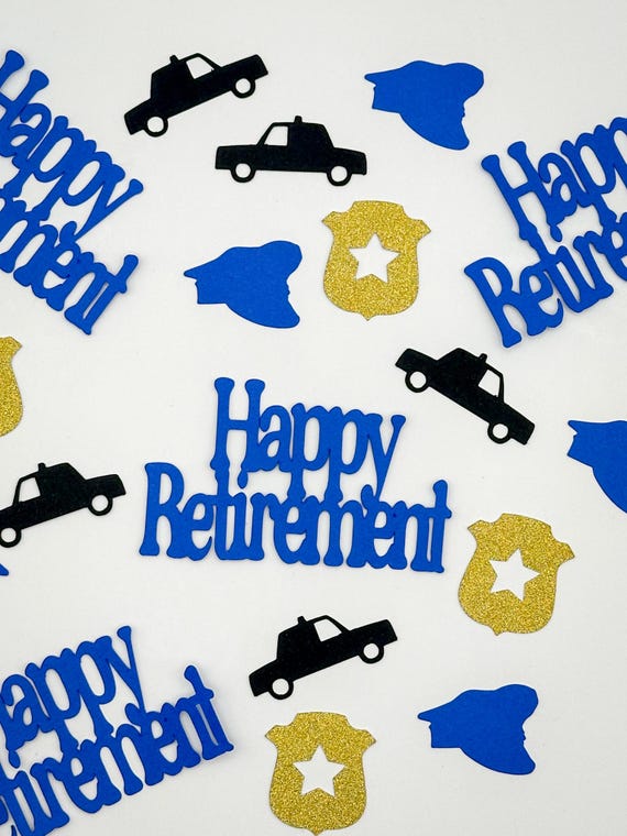 Police Retirement Party Confetti (100 Pieces) – Law Enforcement Party Decor
