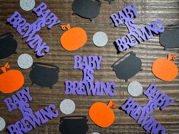 Baby is Brewing Confetti – Halloween Baby Shower Decor | 100 Pieces