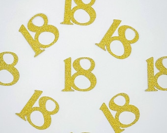 18th Birthday Confetti, Number 18 Party Decorations, 18 Birthday Table Decor, 18th Birthday Party, Birthday Table Scatter