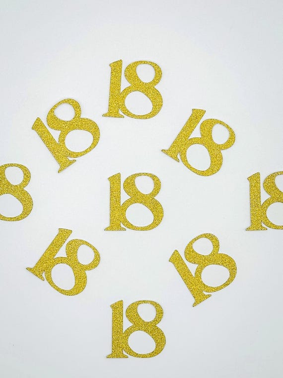 18th Birthday Confetti, Number 18 Party Decorations, 18 Birthday Table Decor, 18th Birthday Party, Birthday Table Scatter