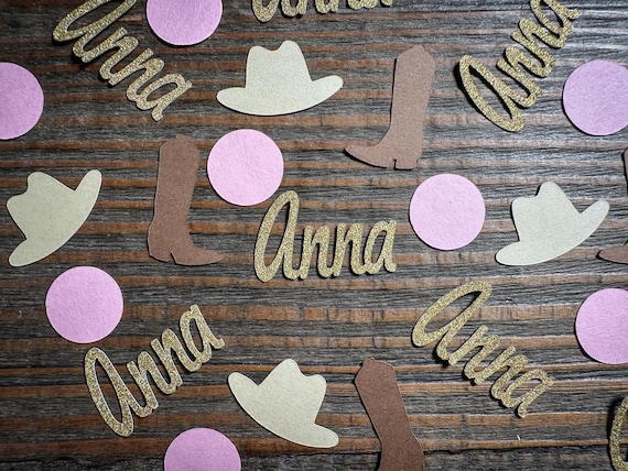Personalized Cowgirl Party Confetti