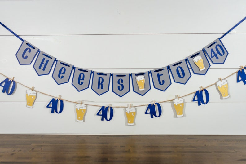 40th Birthday Banner Combo Cheers to 40