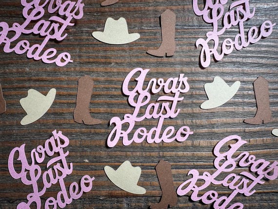 Personalized “Last Rodeo” Bachelorette Party Confetti