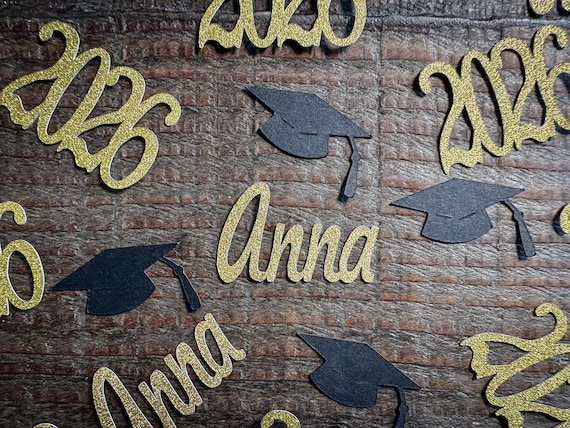 Personalized Gold 2026 Graduation Confetti
