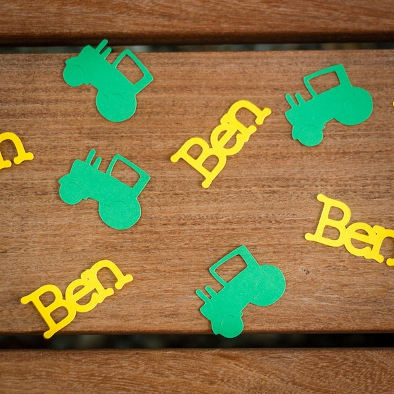 Farm Tractor Party Personalized Confetti