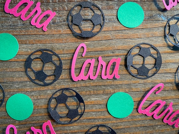 Personalized Name Soccer Birthday Party Confetti